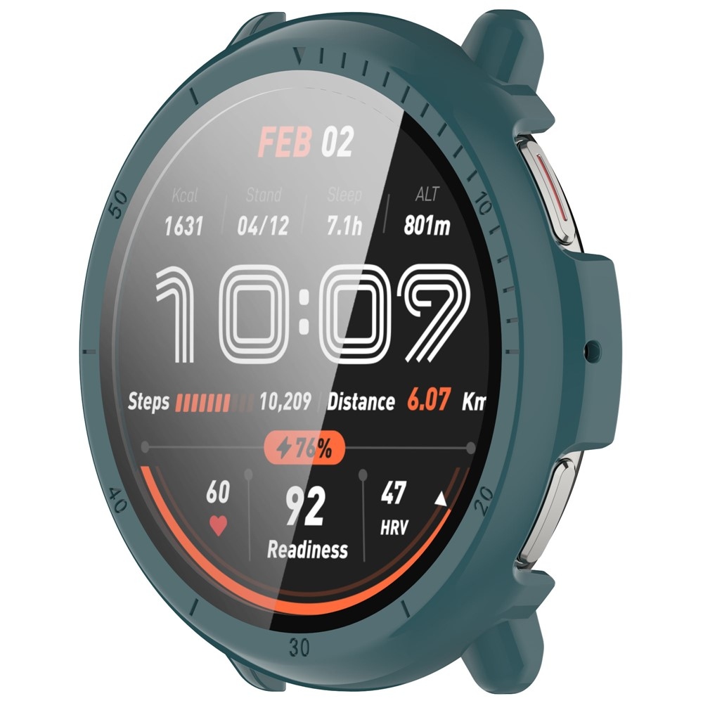 Overall plastové nasazovací pouzdro s ochranným sklem na Amazfit Active 2 - zelené