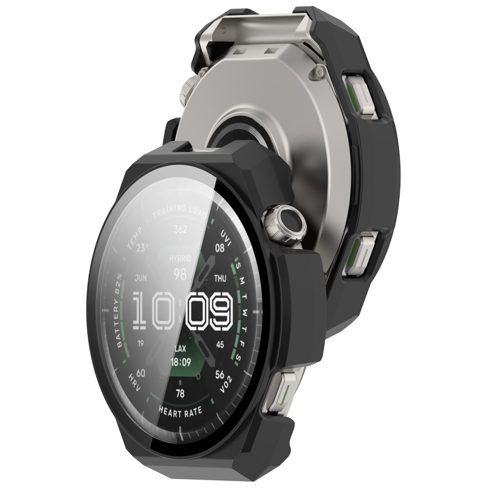 Overall plastové nasazovací pouzdro s ochranným sklem na Amazfit Balance 3 - černé