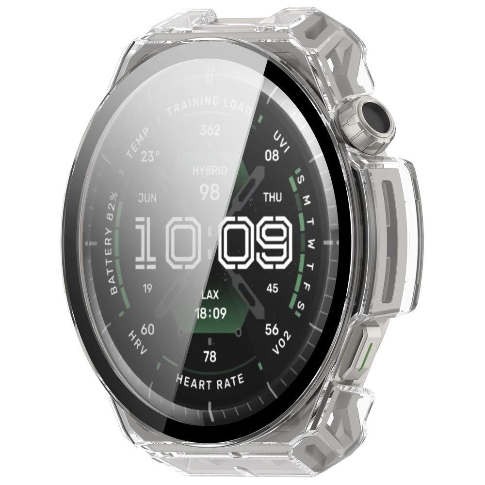 Overall plastové nasazovací pouzdro s ochranným sklem na Amazfit Balance 3 - transparentní