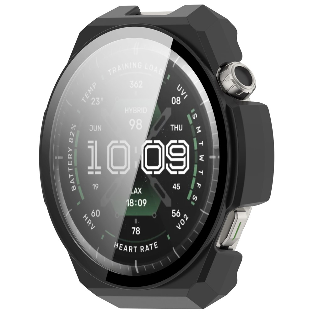 Overall plastové nasazovací pouzdro s ochranným sklem na Amazfit Balance 3 - černé