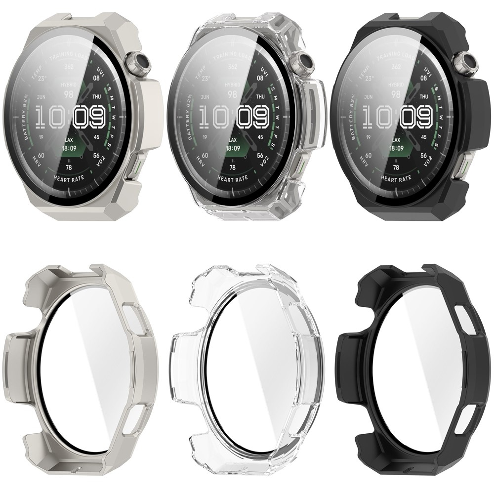 Overall plastové nasazovací pouzdro s ochranným sklem na Amazfit Balance 3 - šedé