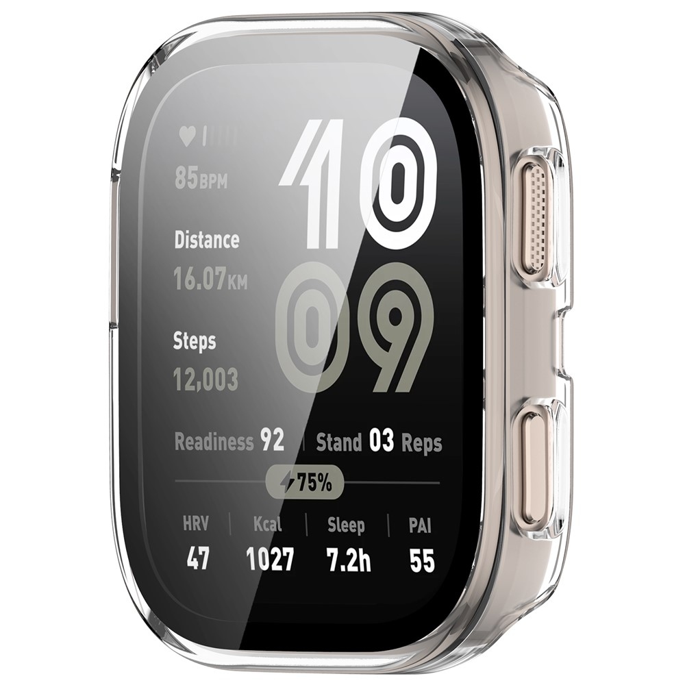 Overall plastové nasazovací pouzdro s ochranným sklem na Amazfit Bip 6 - průhledné