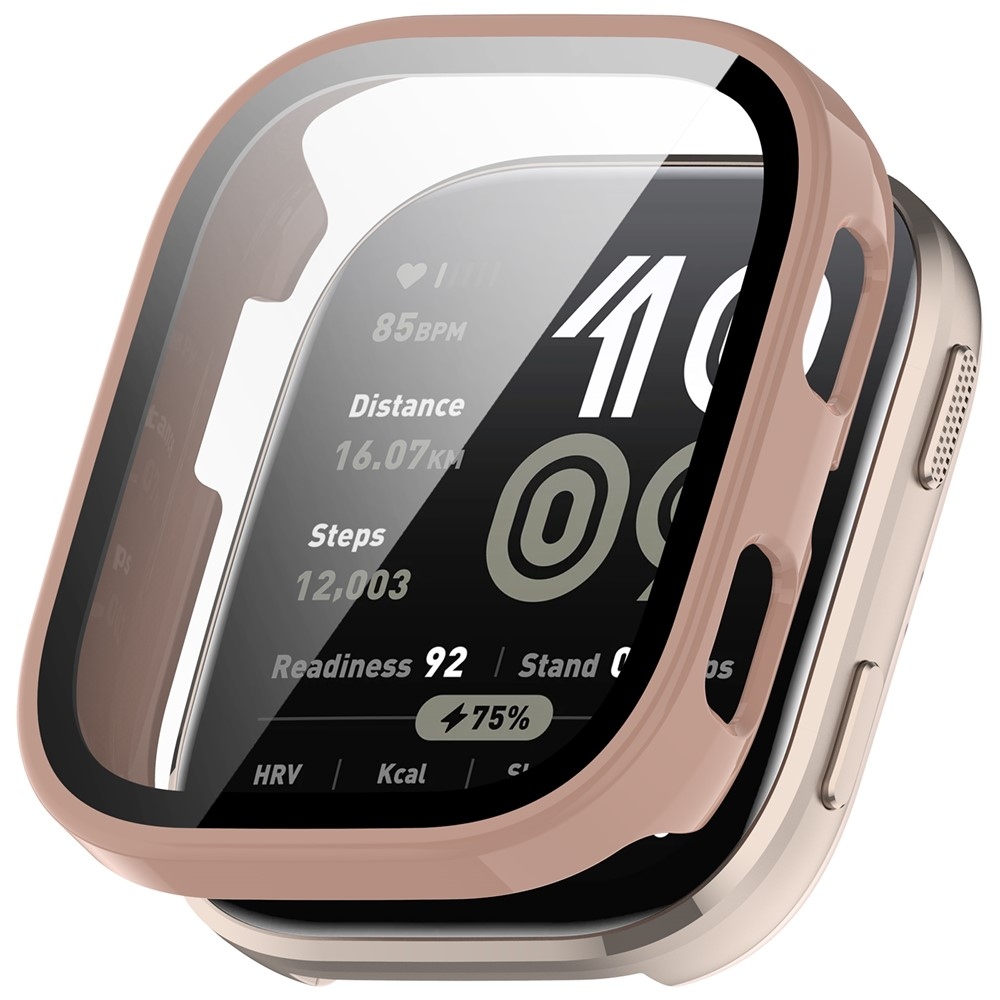 Overall plastové nasazovací pouzdro s ochranným sklem na Amazfit Bip 6 - růžové