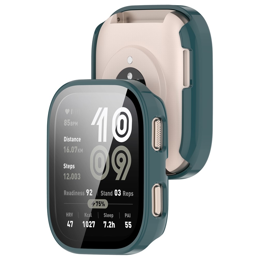 Overall plastové nasazovací pouzdro s ochranným sklem na Amazfit Bip 6 - zelené