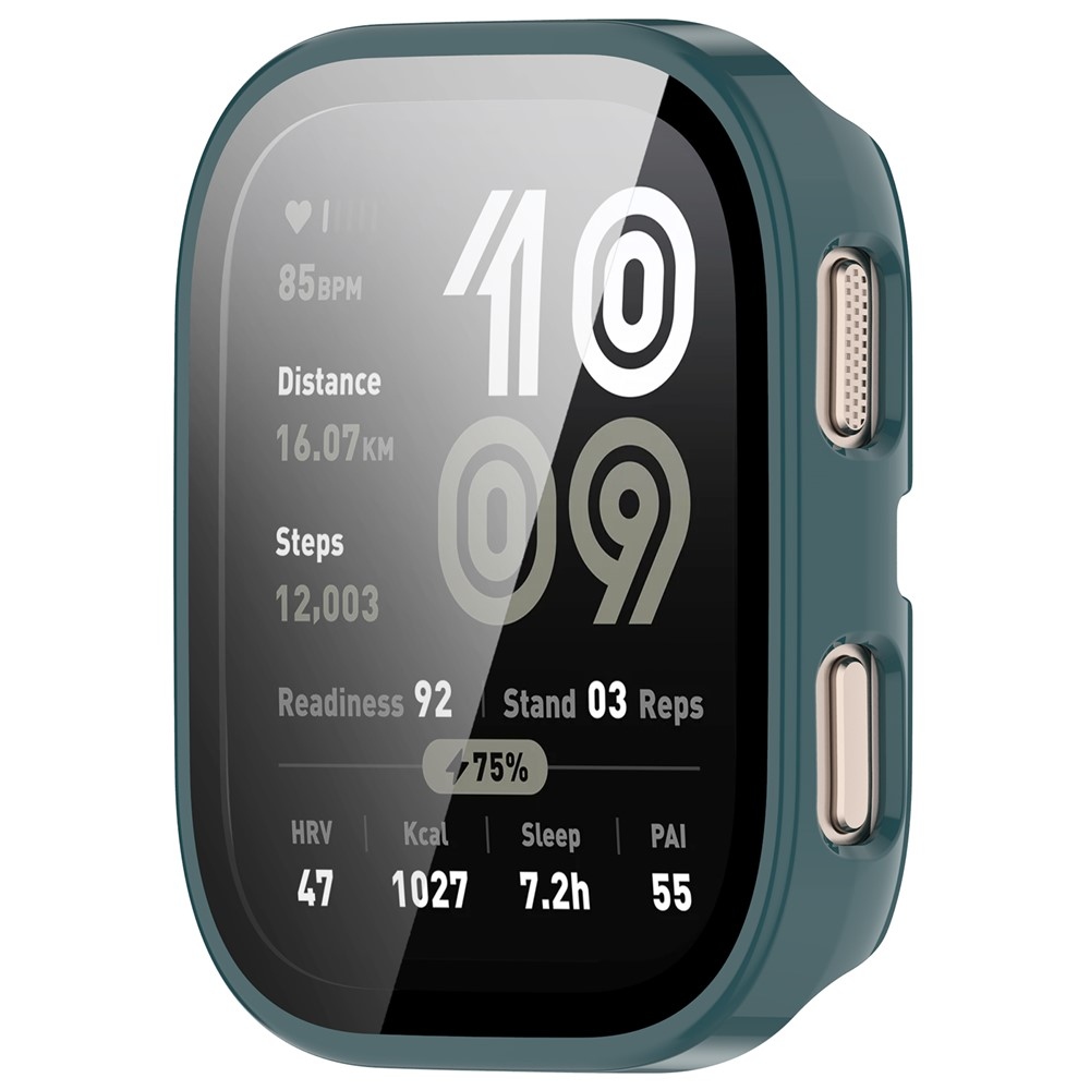 Overall plastové nasazovací pouzdro s ochranným sklem na Amazfit Bip 6 - zelené