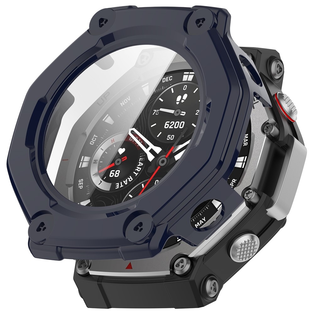 Overall plastové nasazovací pouzdro s ochranným sklem na Amazfit T-Rex 3 - modré
