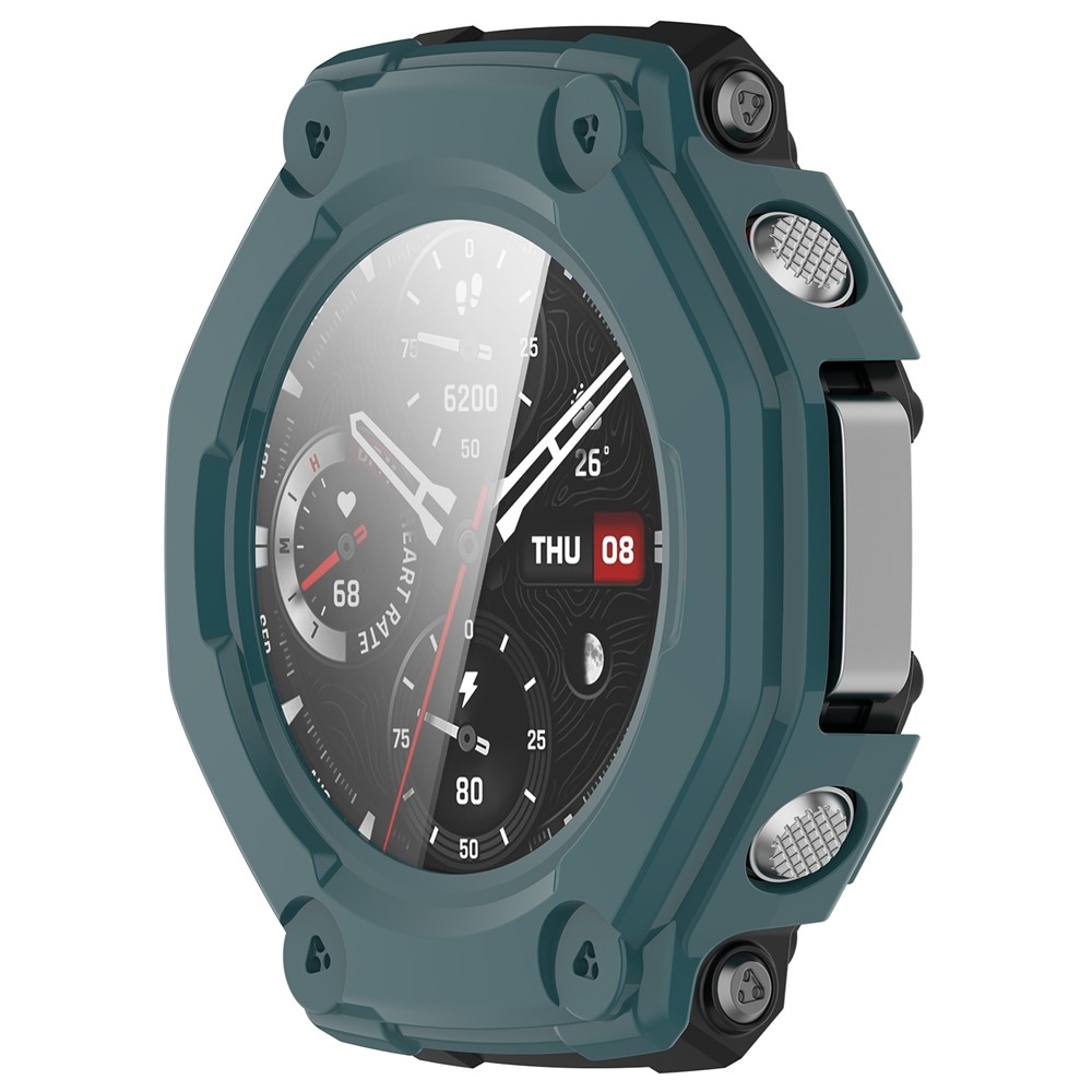 Overall plastové nasazovací pouzdro s ochranným sklem na Amazfit T-Rex 3 - zelené