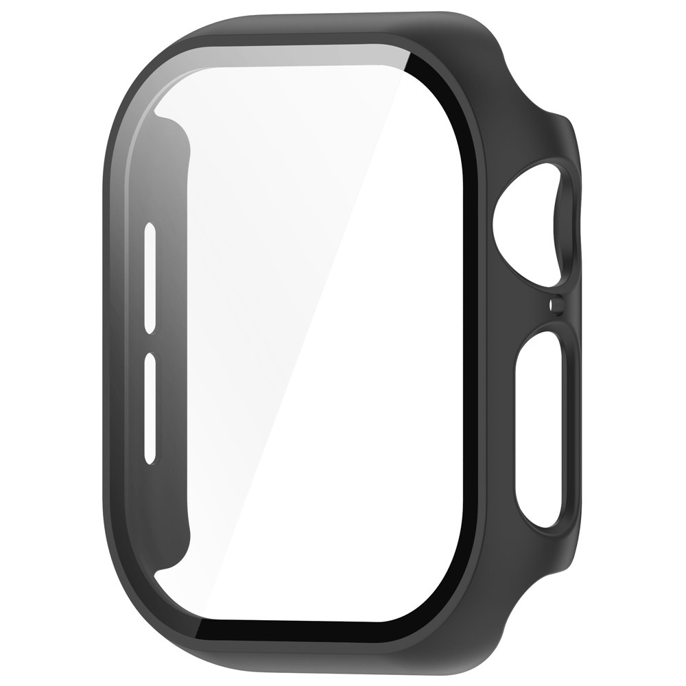Overall plastové nasazovací pouzdro s ochranným sklem na Apple Watch 11/10 42mm - černé
