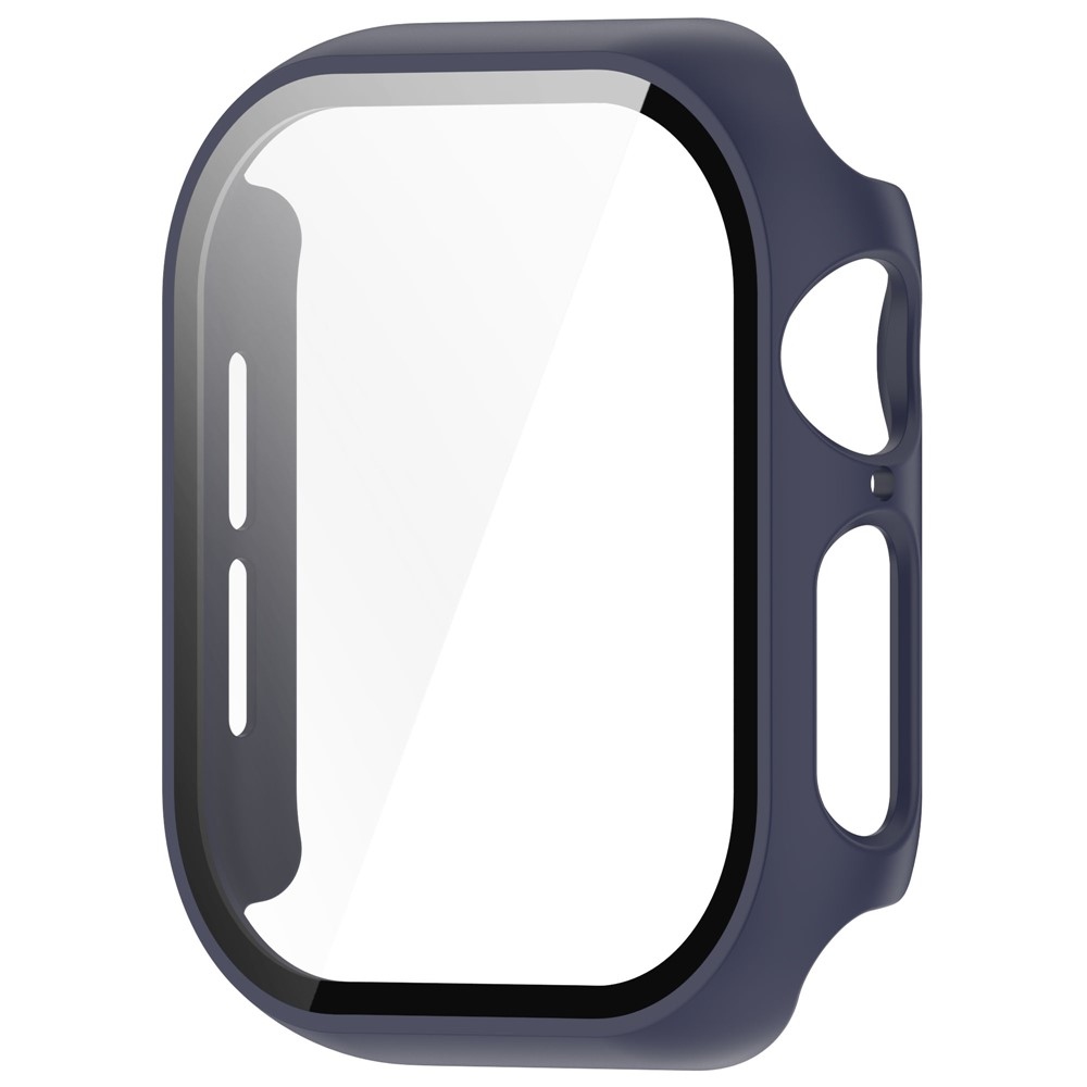 Overall plastové nasazovací pouzdro s ochranným sklem na Apple Watch 11/10 42mm - modré