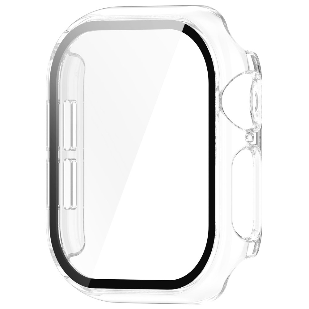 Overall plastové nasazovací pouzdro s ochranným sklem na Apple Watch 11/10 42mm - průhledné