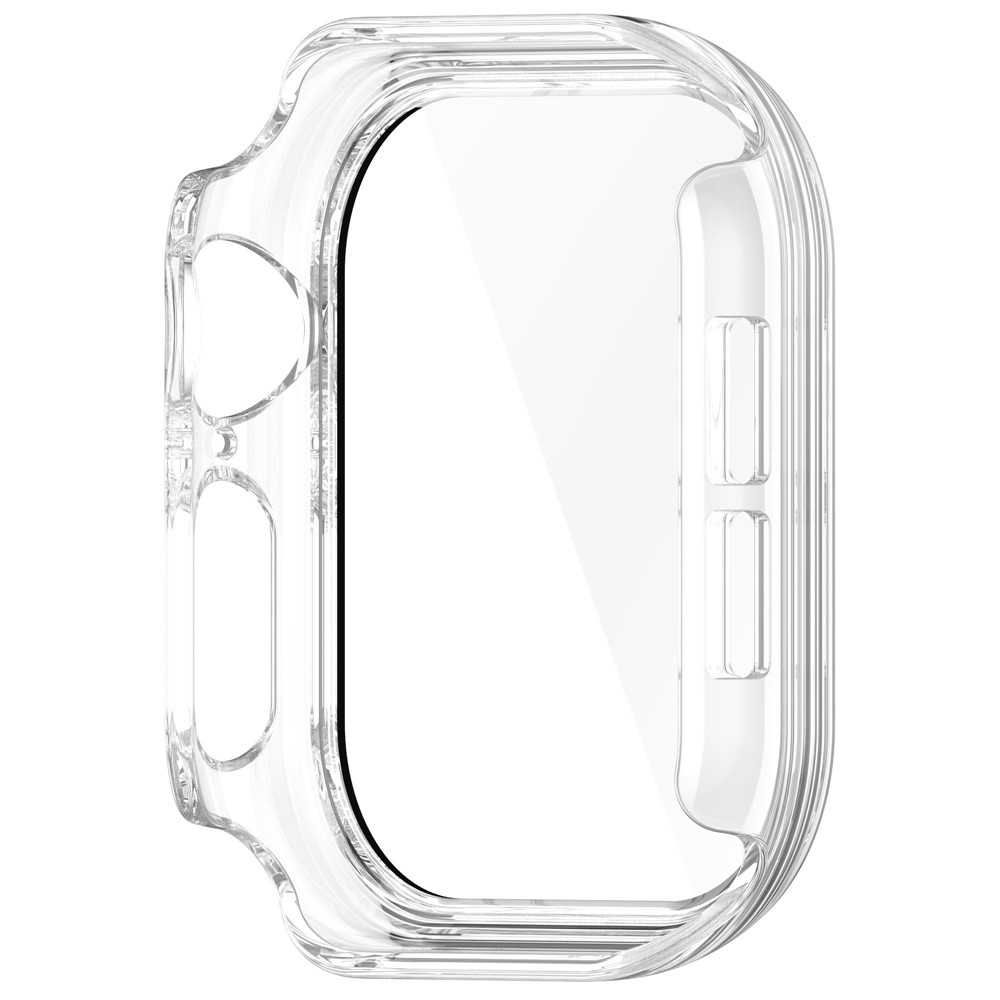 Overall plastové nasazovací pouzdro s ochranným sklem na Apple Watch 11/10 42mm - průhledné