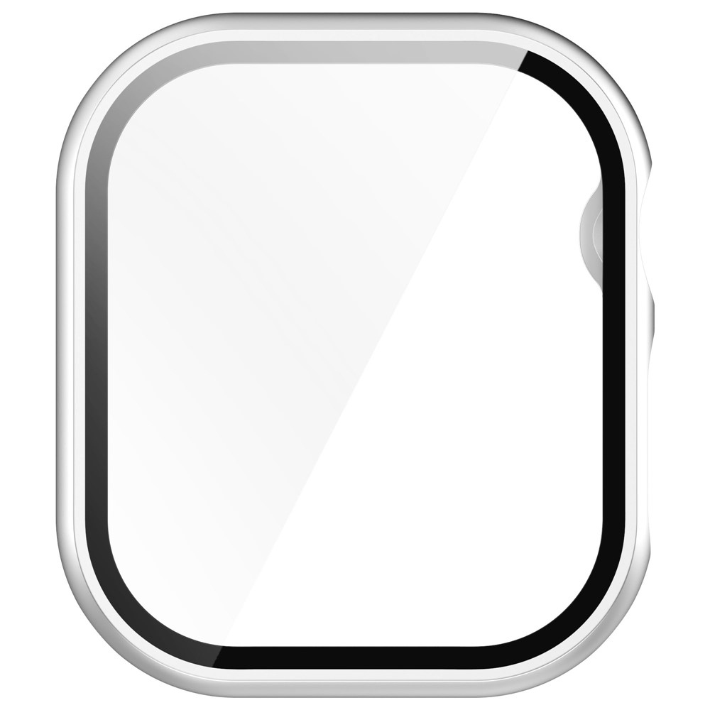 Overall plastové nasazovací pouzdro s ochranným sklem na Apple Watch 11/10 42mm - stříbrné