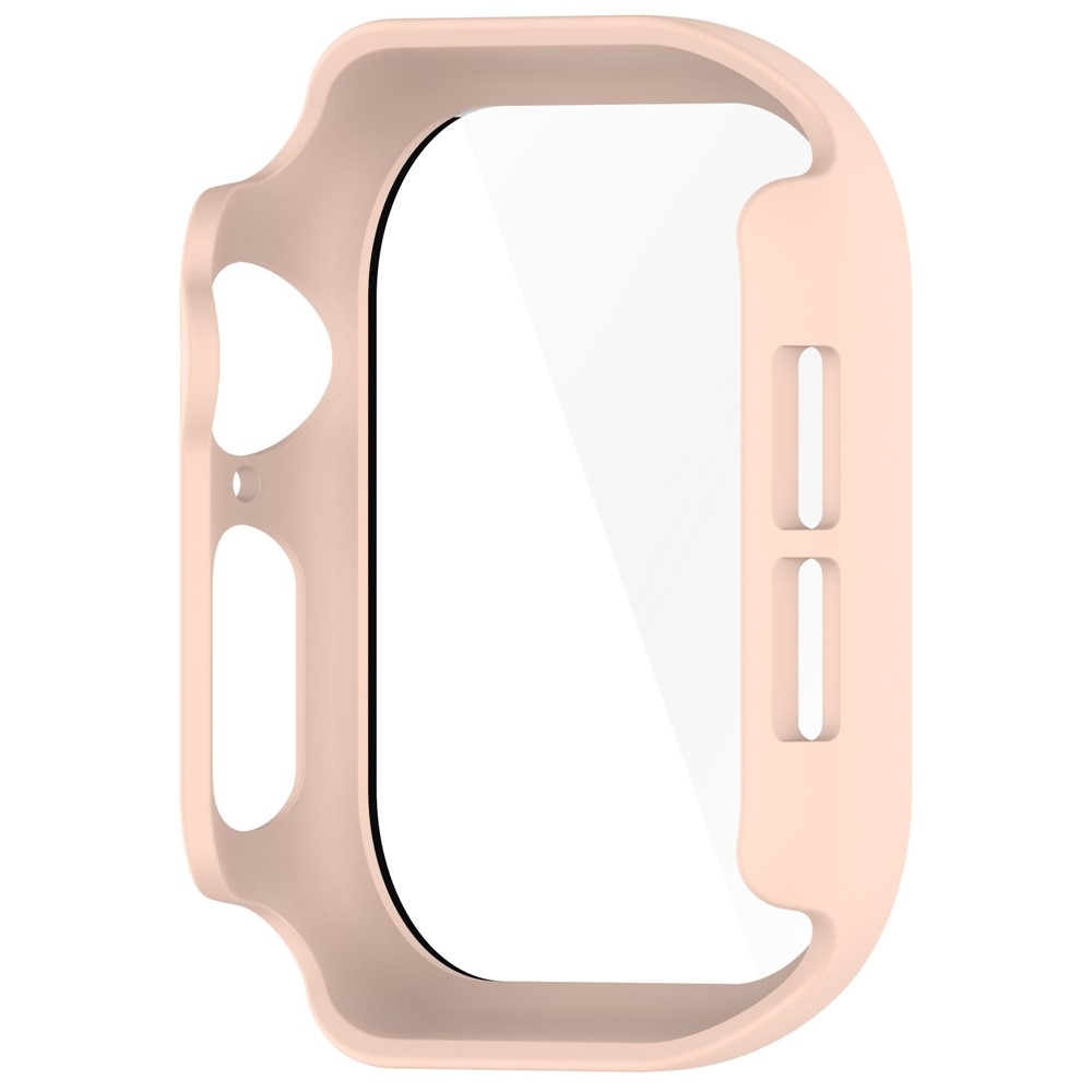 Overall plastové nasazovací pouzdro s ochranným sklem na Apple Watch 11/10 46mm - růžové