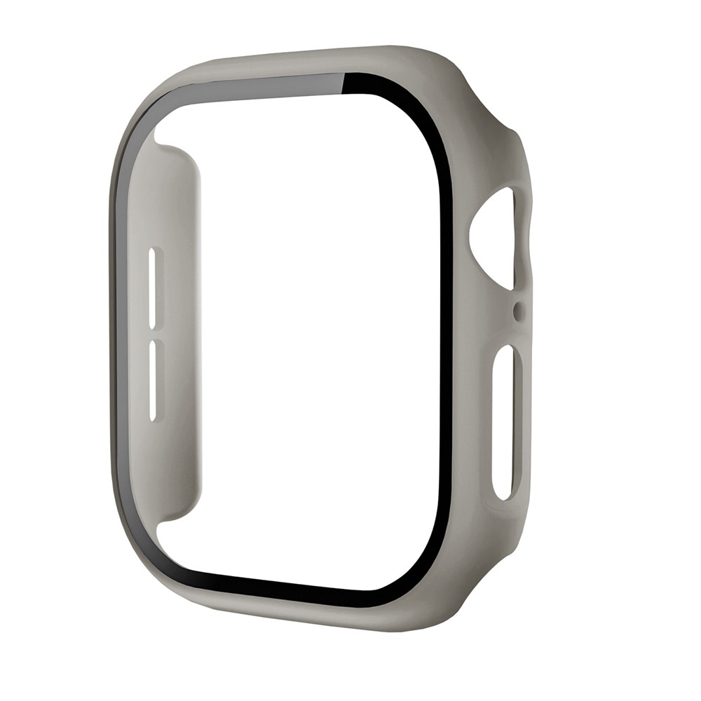 Overall plastové nasazovací pouzdro s ochranným sklem na Apple Watch 12 42mm - khaki