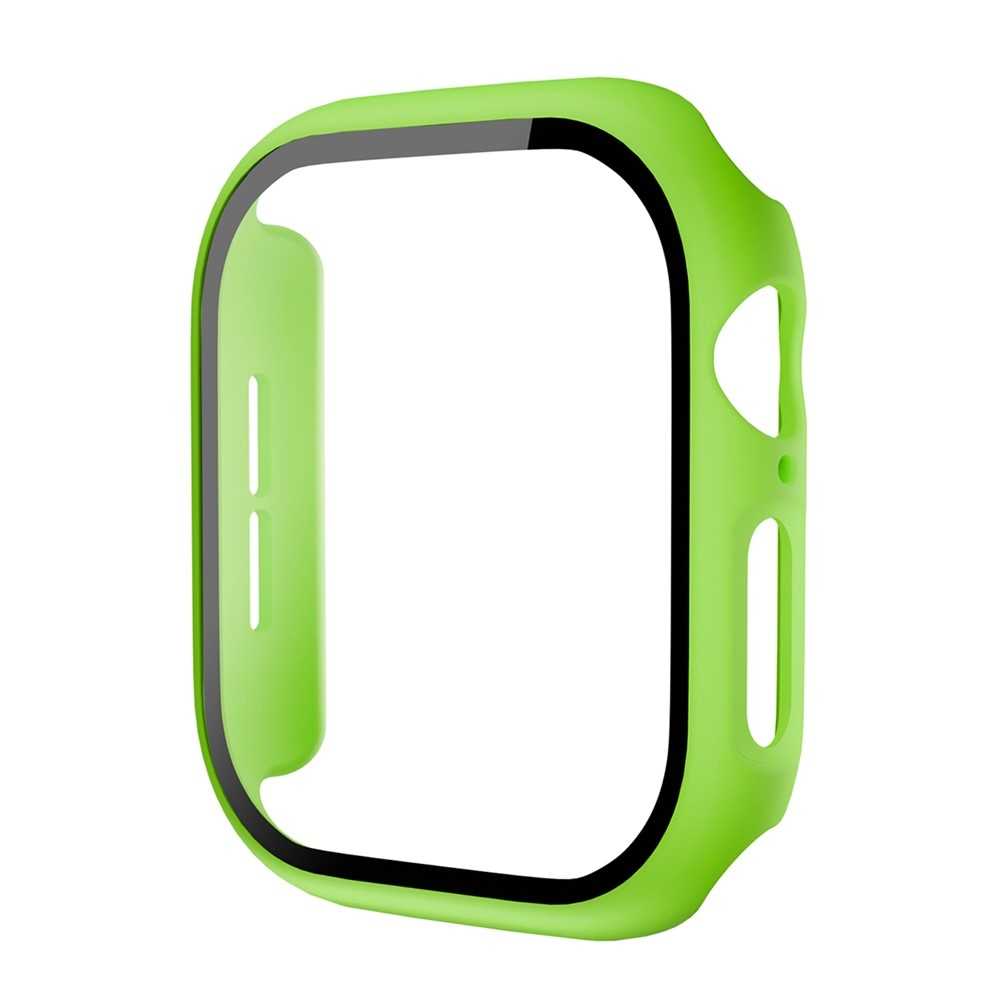 Overall plastové nasazovací pouzdro s ochranným sklem na Apple Watch 12 42mm - lime zelené