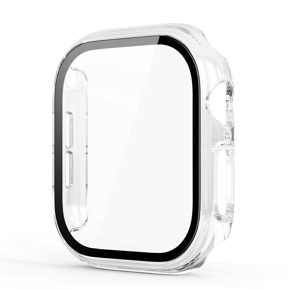 Overall plastové nasazovací pouzdro s ochranným sklem na Apple Watch 12 42mm - průhledné