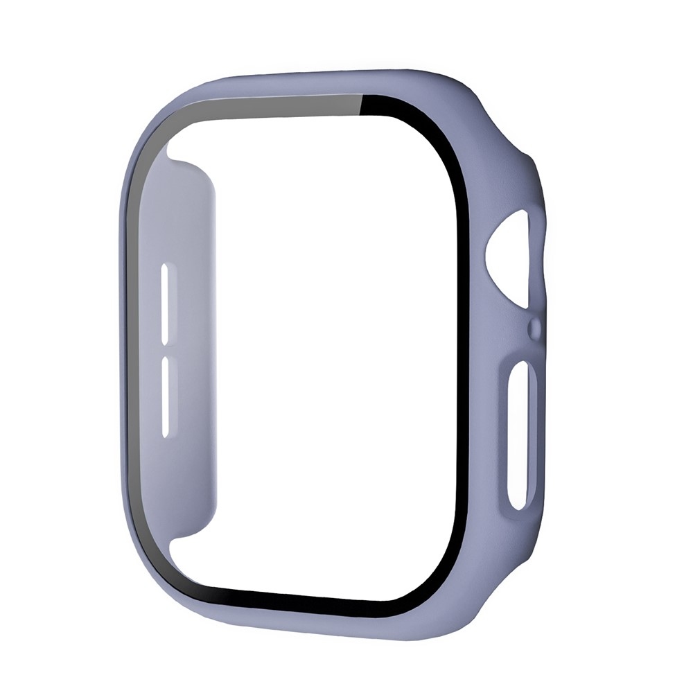 Overall plastové nasazovací pouzdro s ochranným sklem na Apple Watch 12 42mm - světlefialové