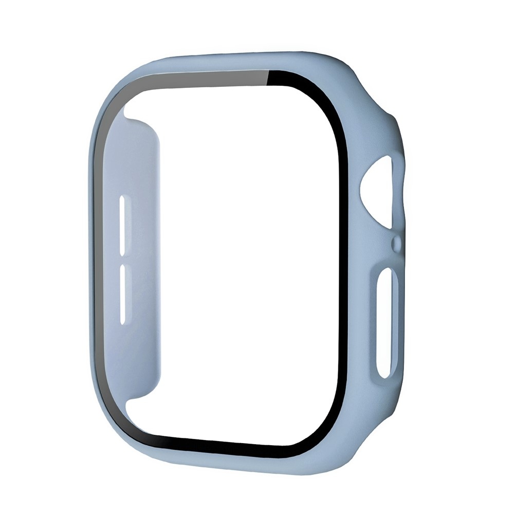 Overall plastové nasazovací pouzdro s ochranným sklem na Apple Watch 12 42mm - světlemodré