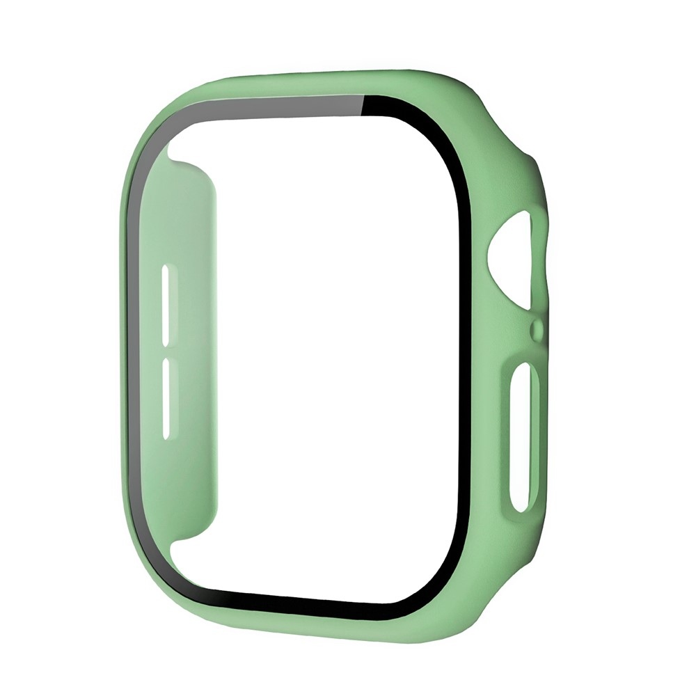 Overall plastové nasazovací pouzdro s ochranným sklem na Apple Watch 12 42mm - světlezelené