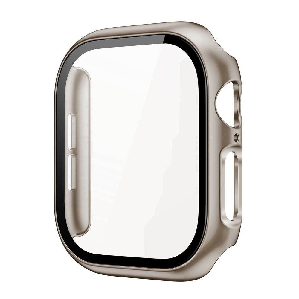 Overall plastové nasazovací pouzdro s ochranným sklem na Apple Watch 12 42mm - titan