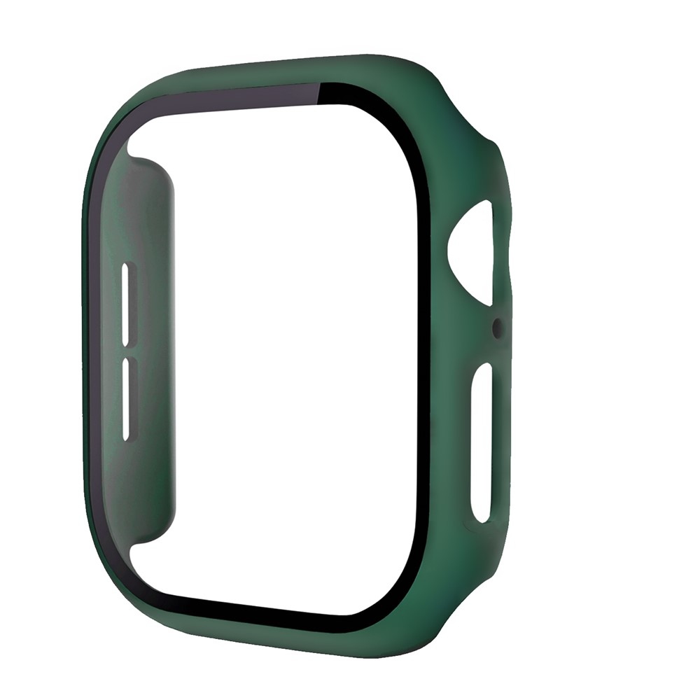 Overall plastové nasazovací pouzdro s ochranným sklem na Apple Watch 12 42mm - zelené
