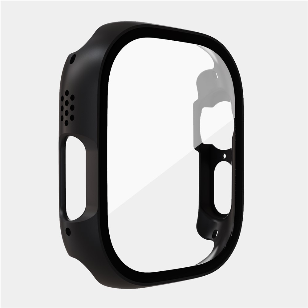 Overall plastové nasazovací pouzdro s ochranným sklem na Apple Watch Ultra 4/3/2/1 49mm - černé