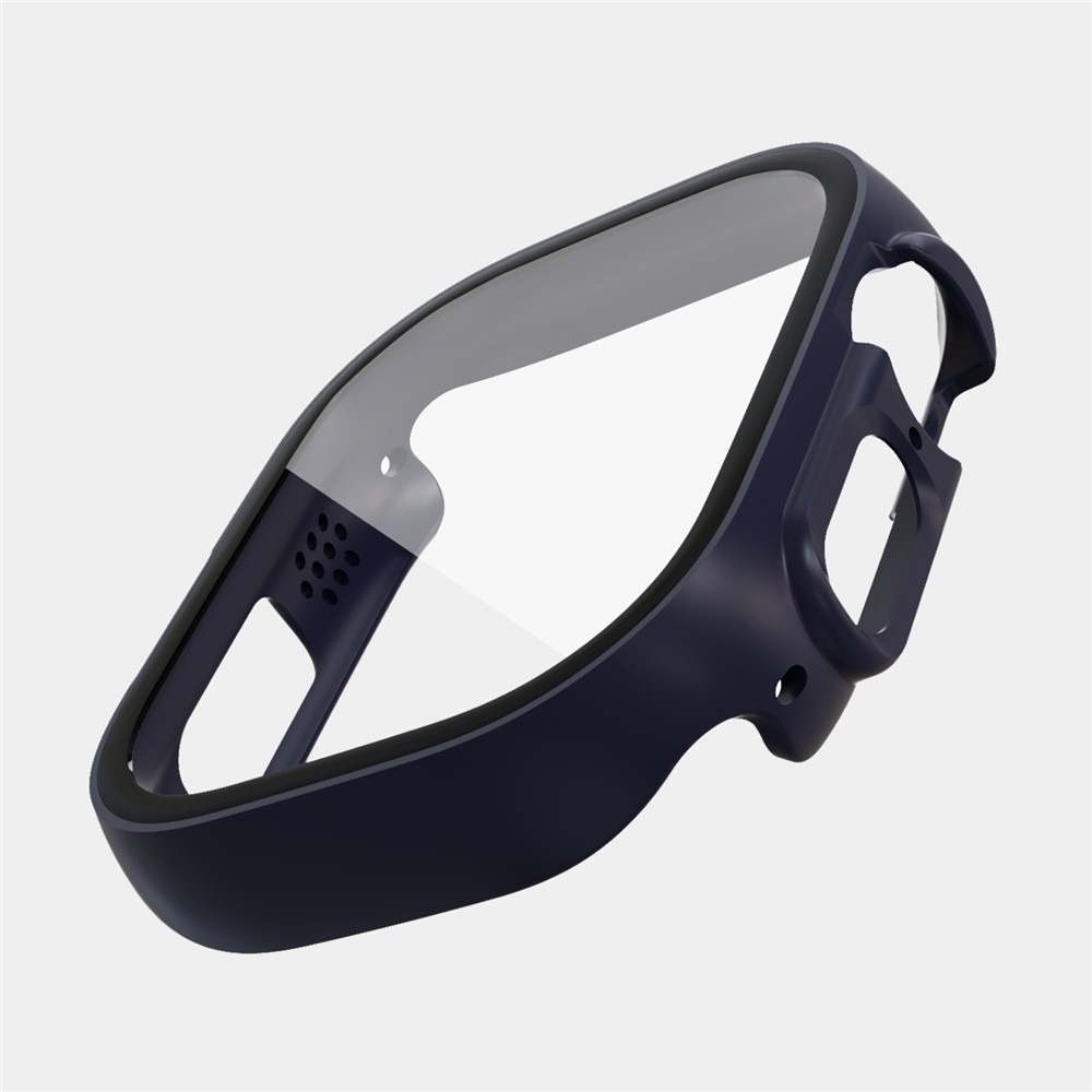 Overall plastové nasazovací pouzdro s ochranným sklem na Apple Watch Ultra 4/3/2/1 49mm - modré