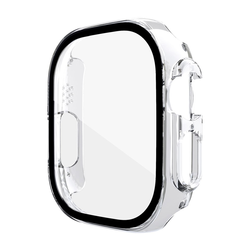 Overall plastové nasazovací pouzdro s ochranným sklem na Apple Watch Ultra 4/3/2/1 49mm - průhledné
