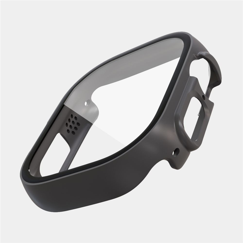 Overall plastové nasazovací pouzdro s ochranným sklem na Apple Watch Ultra 4/3/2/1 49mm - šedé