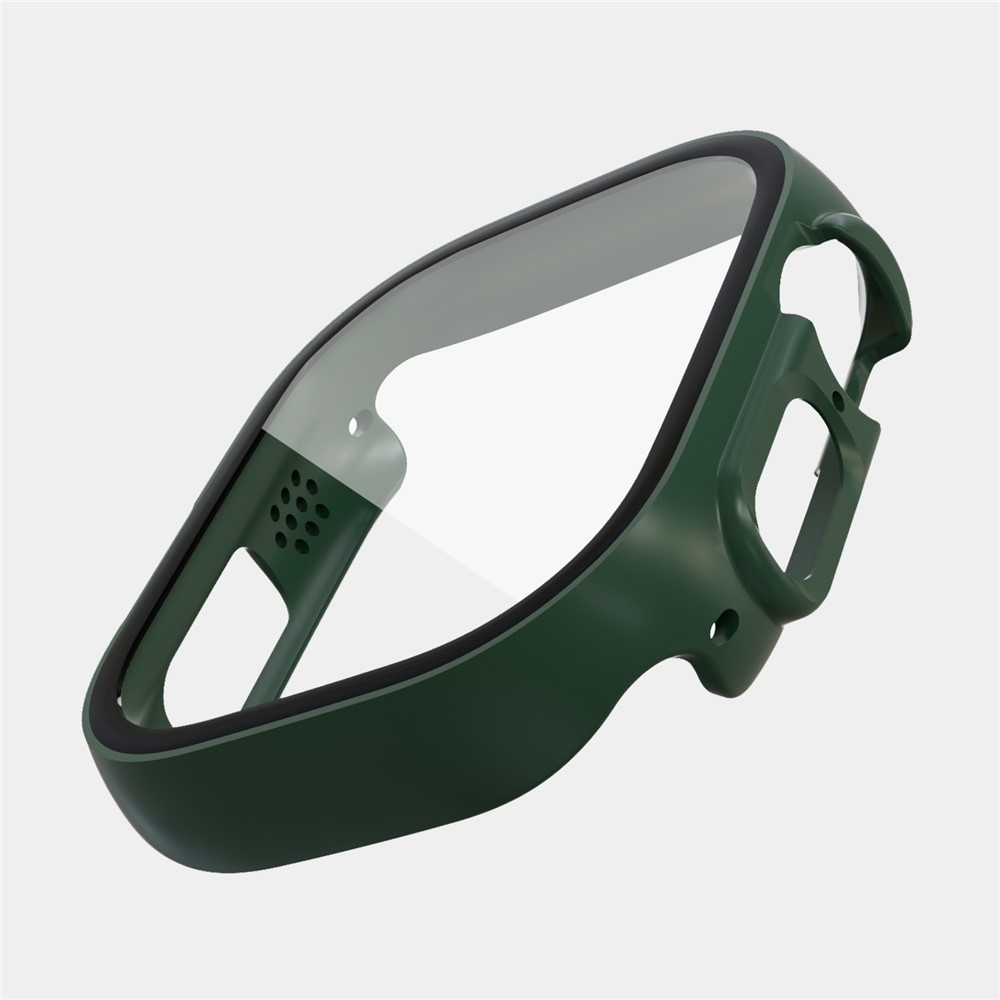 Overall plastové nasazovací pouzdro s ochranným sklem na Apple Watch Ultra 4/3/2/1 49mm - zelené