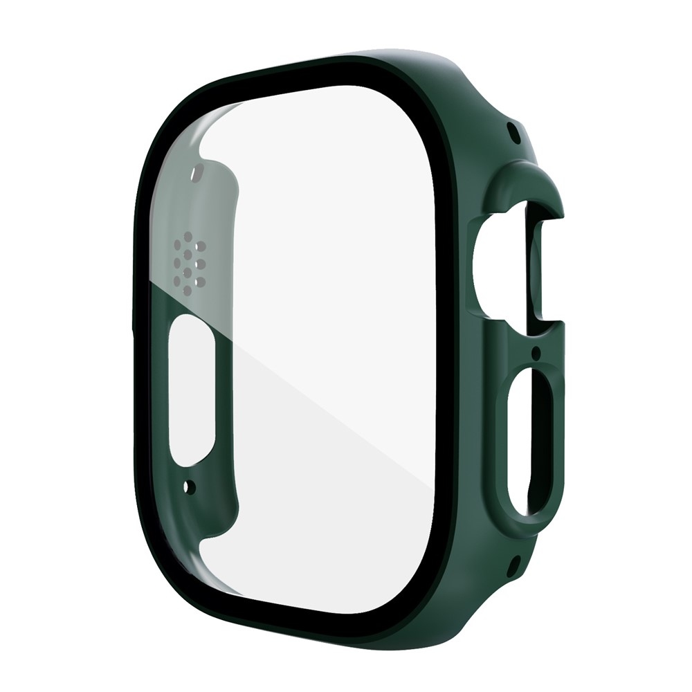 Overall plastové nasazovací pouzdro s ochranným sklem na Apple Watch Ultra 4/3/2/1 49mm - zelené