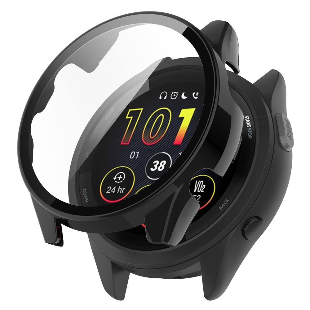Overall plastové nasazovací pouzdro s ochranným sklem na Garmin Forerunner 265 - černé