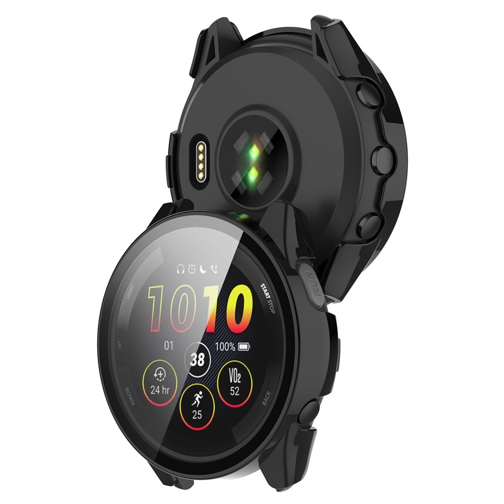 Overall plastové nasazovací pouzdro s ochranným sklem na Garmin Forerunner 265 - černé