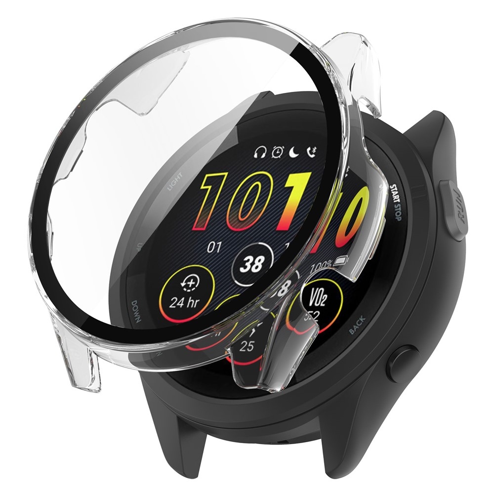 Overall plastové nasazovací pouzdro s ochranným sklem na Garmin Forerunner 265 - průhledné