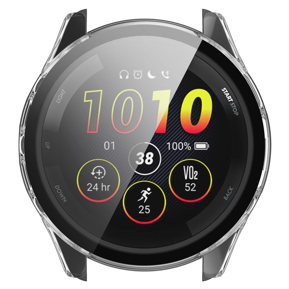 Overall plastové nasazovací pouzdro s ochranným sklem na Garmin Forerunner 265 - průhledné