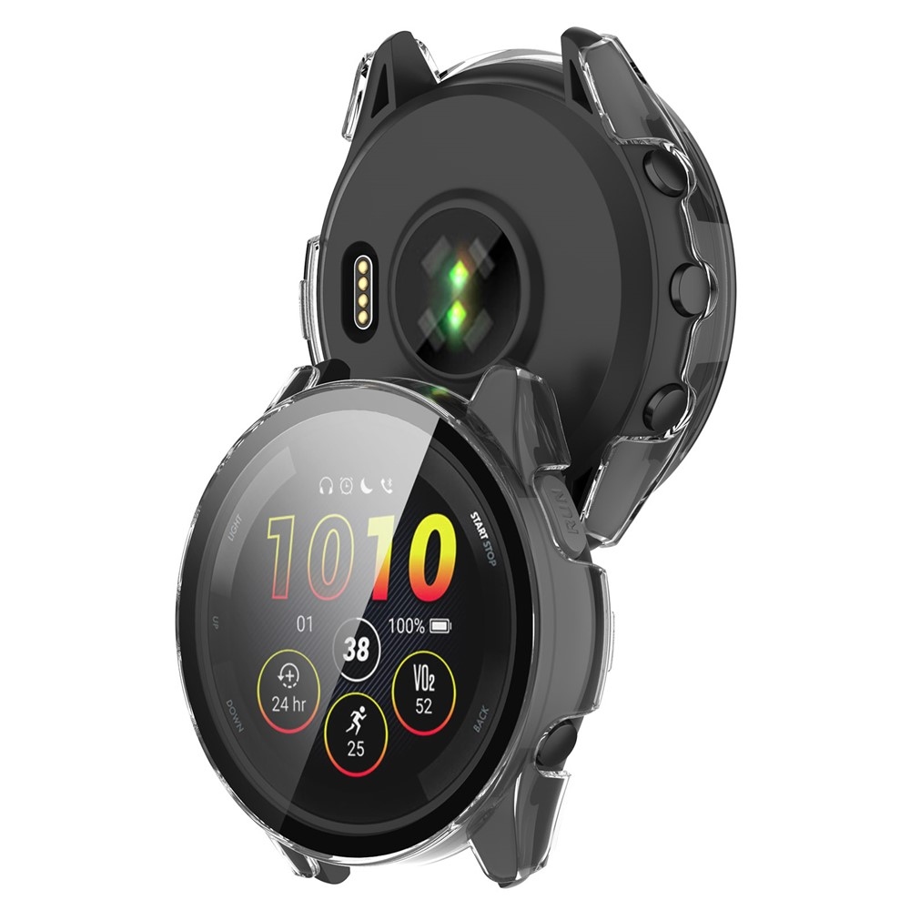 Overall plastové nasazovací pouzdro s ochranným sklem na Garmin Forerunner 265 - průhledné