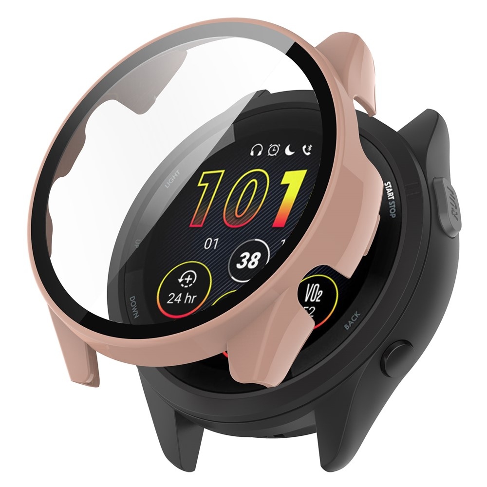 Overall plastové nasazovací pouzdro s ochranným sklem na Garmin Forerunner 265 - růžové