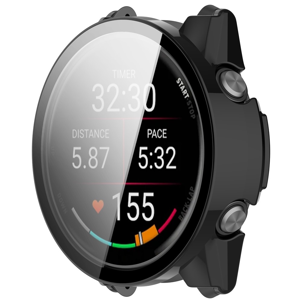 Overall plastové nasazovací pouzdro s ochranným sklem na Garmin Forerunner 570 42mm - černé