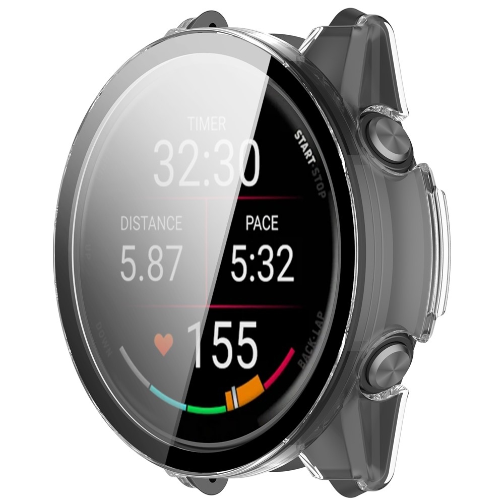 Overall plastové nasazovací pouzdro s ochranným sklem na Garmin Forerunner 570 42mm - průhledné