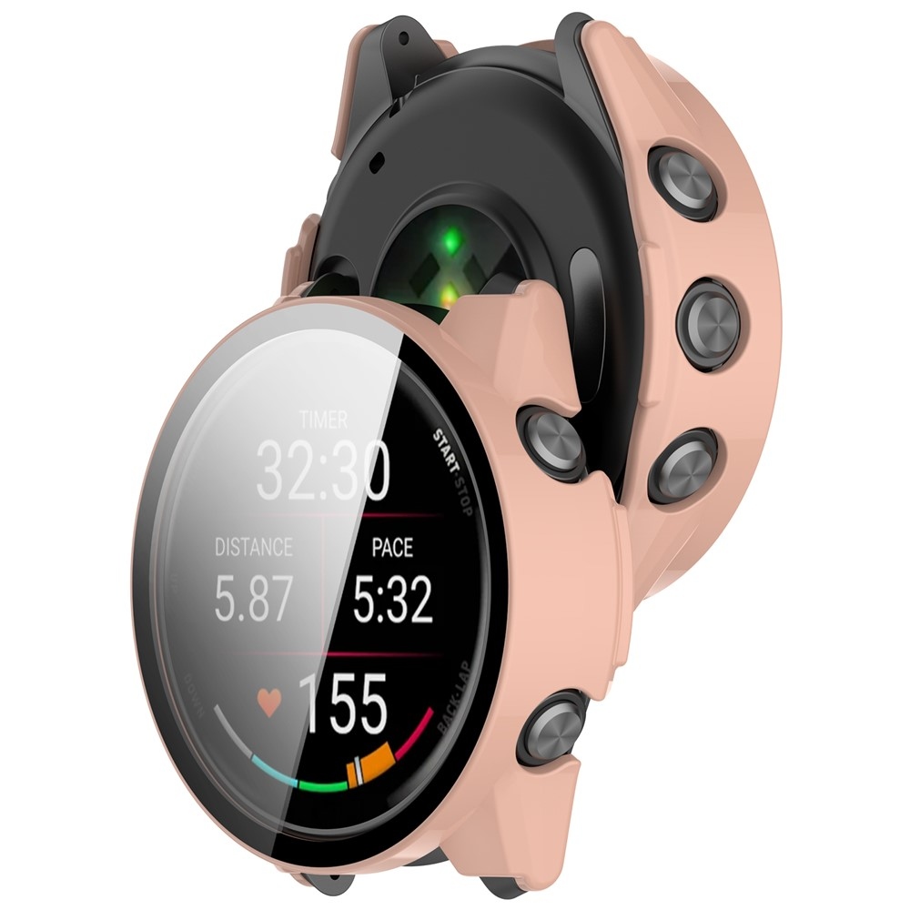 Overall plastové nasazovací pouzdro s ochranným sklem na Garmin Forerunner 570 42mm - růžové