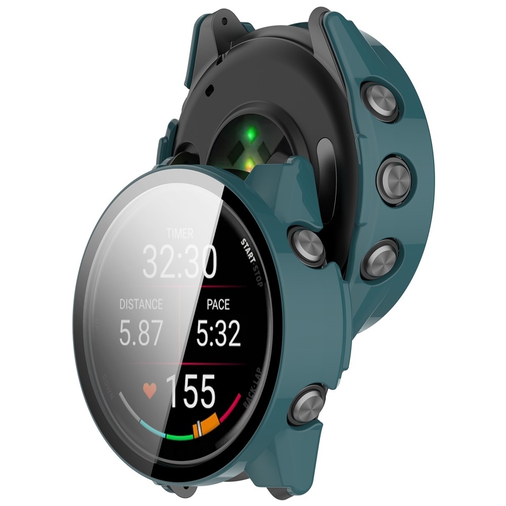 Overall plastové nasazovací pouzdro s ochranným sklem na Garmin Forerunner 570 42mm - zelené