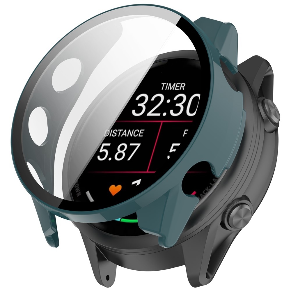 Overall plastové nasazovací pouzdro s ochranným sklem na Garmin Forerunner 570 47mm - zelené