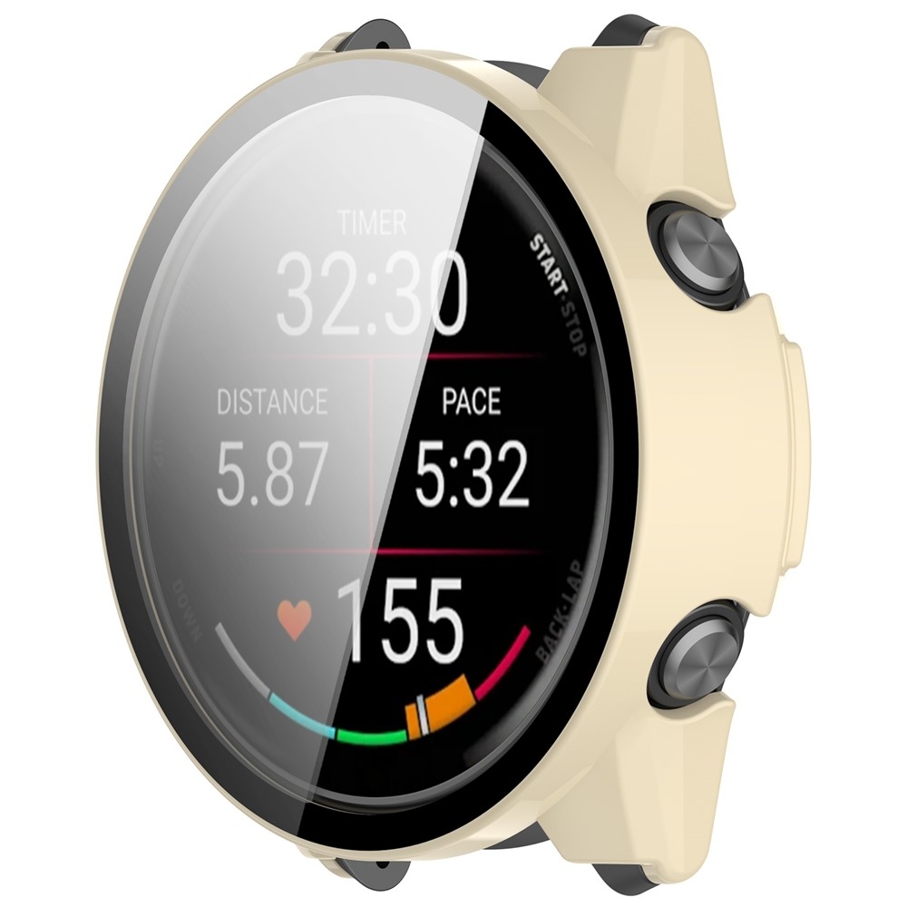 Overall plastové nasazovací pouzdro s ochranným sklem na Garmin Forerunner 970 - béžové