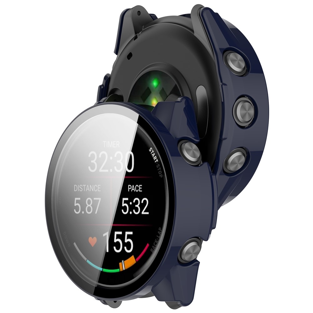 Overall plastové nasazovací pouzdro s ochranným sklem na Garmin Forerunner 970 - modré