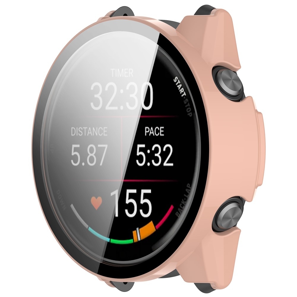Overall plastové nasazovací pouzdro s ochranným sklem na Garmin Forerunner 970 - růžové