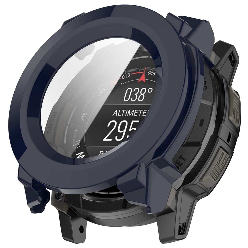 Overall plastové nasazovací pouzdro s ochranným sklem na Garmin Instinct 3 45mm/Instinct 3 Solar 45mm - modré