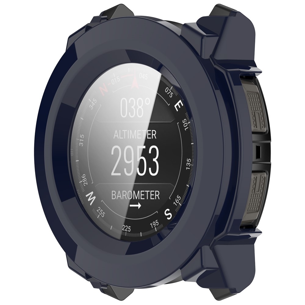 Overall plastové nasazovací pouzdro s ochranným sklem na Garmin Instinct 3 50mm/3 Solar 50mm - modré