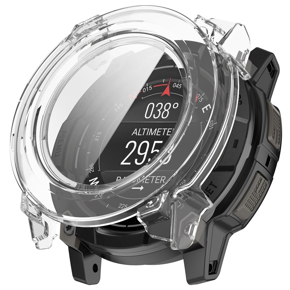 Overall plastové nasazovací pouzdro s ochranným sklem na Garmin Instinct 3 50mm/3 Solar 50mm - průhledné