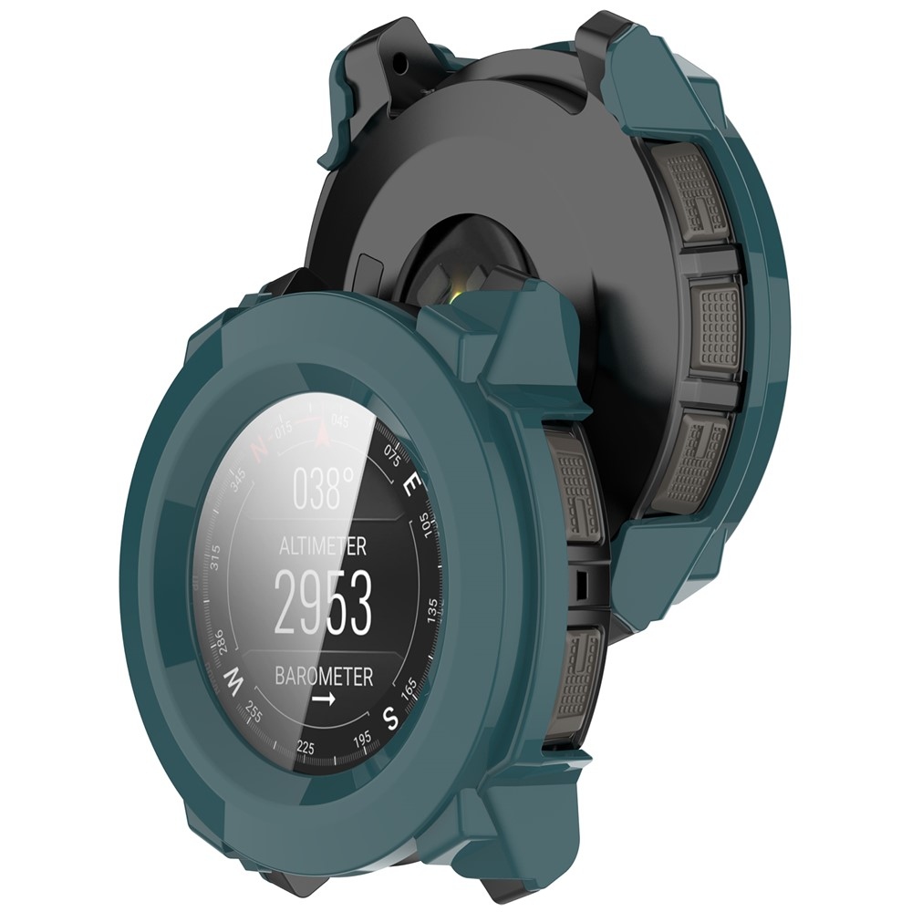 Overall plastové nasazovací pouzdro s ochranným sklem na Garmin Instinct 3 50mm/3 Solar 50mm - zelené