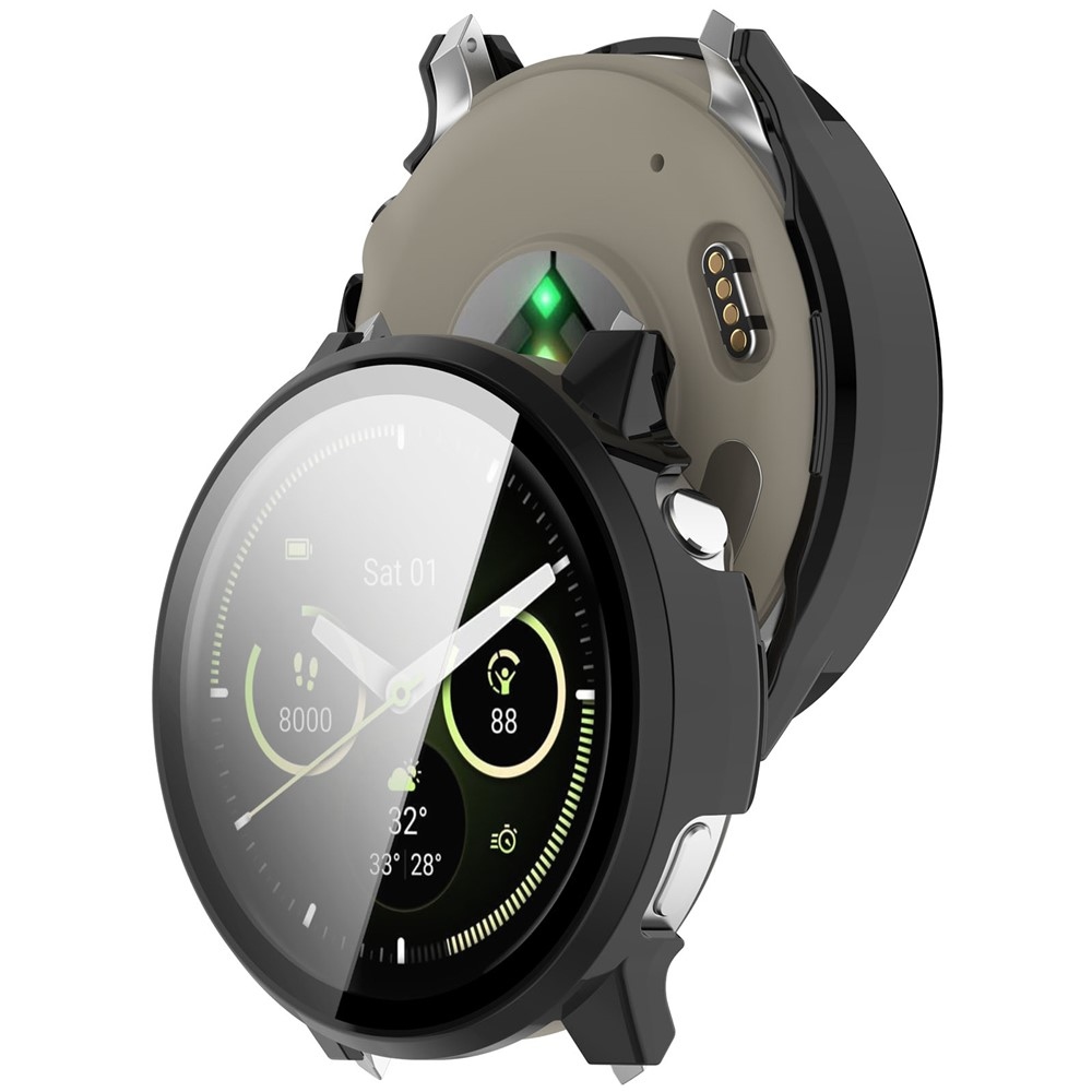 Overall plastové nasazovací pouzdro s ochranným sklem na Garmin Venu 4 41mm - černé